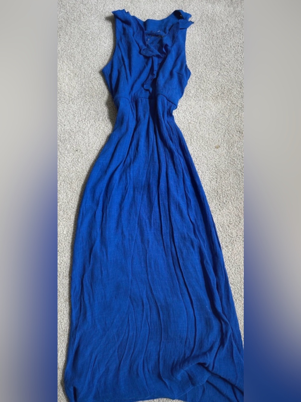 AB Studio Royal Blue Sleeveless Maxi Dress classy night out elegant